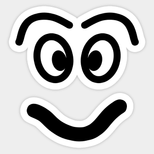 Funny face - smiley. Sticker